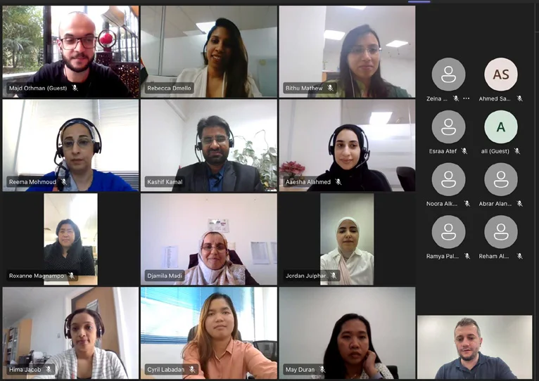 Online training session with Julphar participants